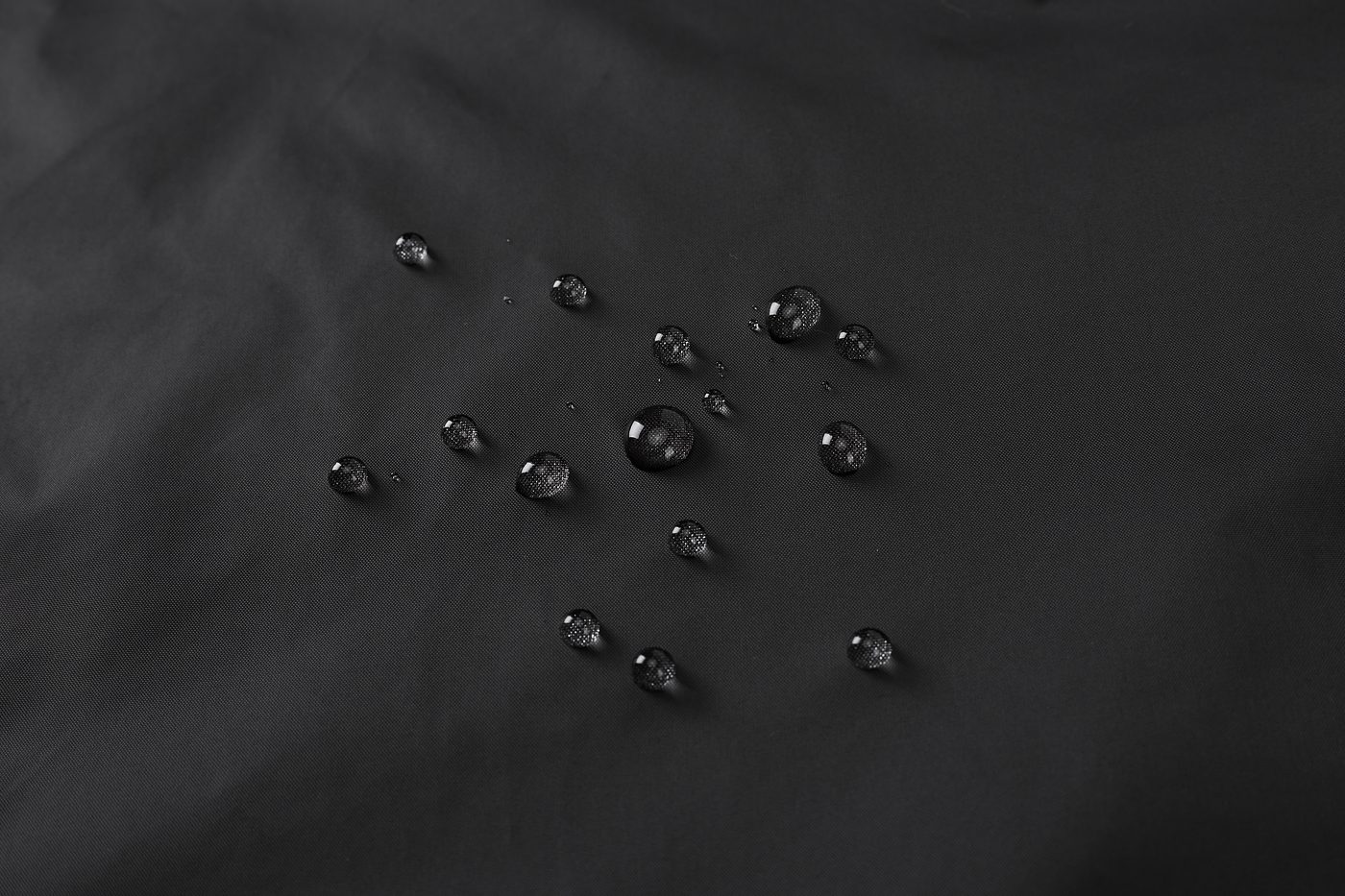 DWR level-4 water beading on face fabric