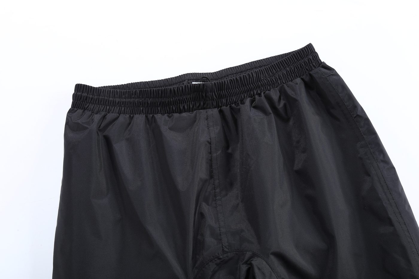 Trouser elasticated waist and front rise