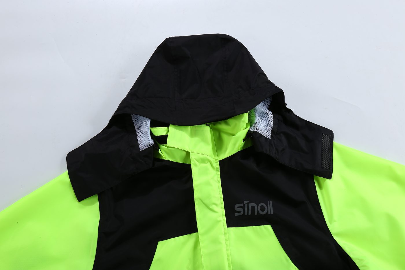 Neon Green hood and collar with siNoll print