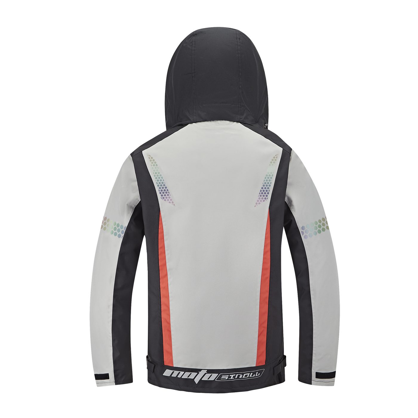 SN-117 Grey-Black — back view with embossed moto MOTOSINOLL waist panel